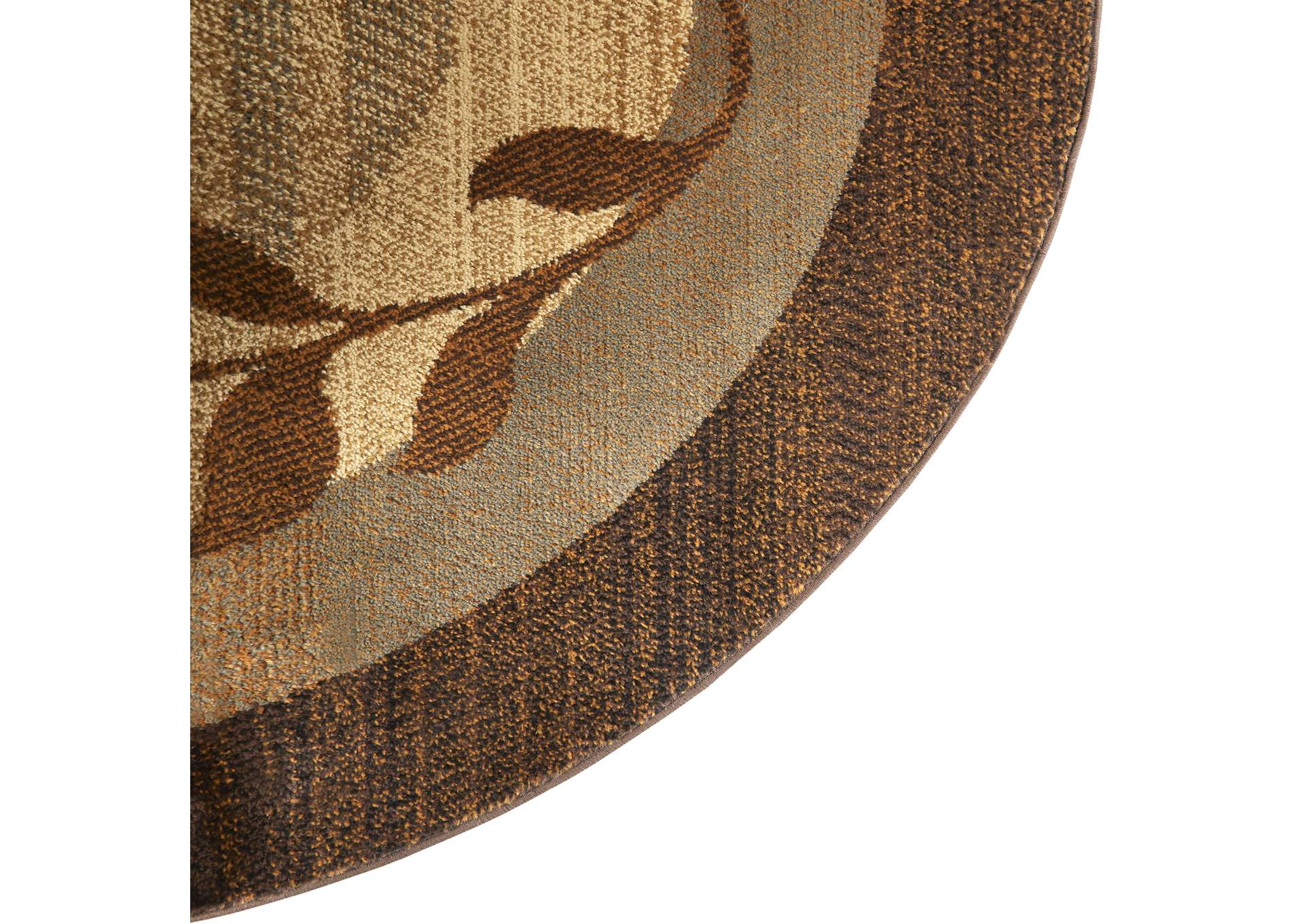 Royalty Clover Brown-Blue Area Rug,Home Dynamix