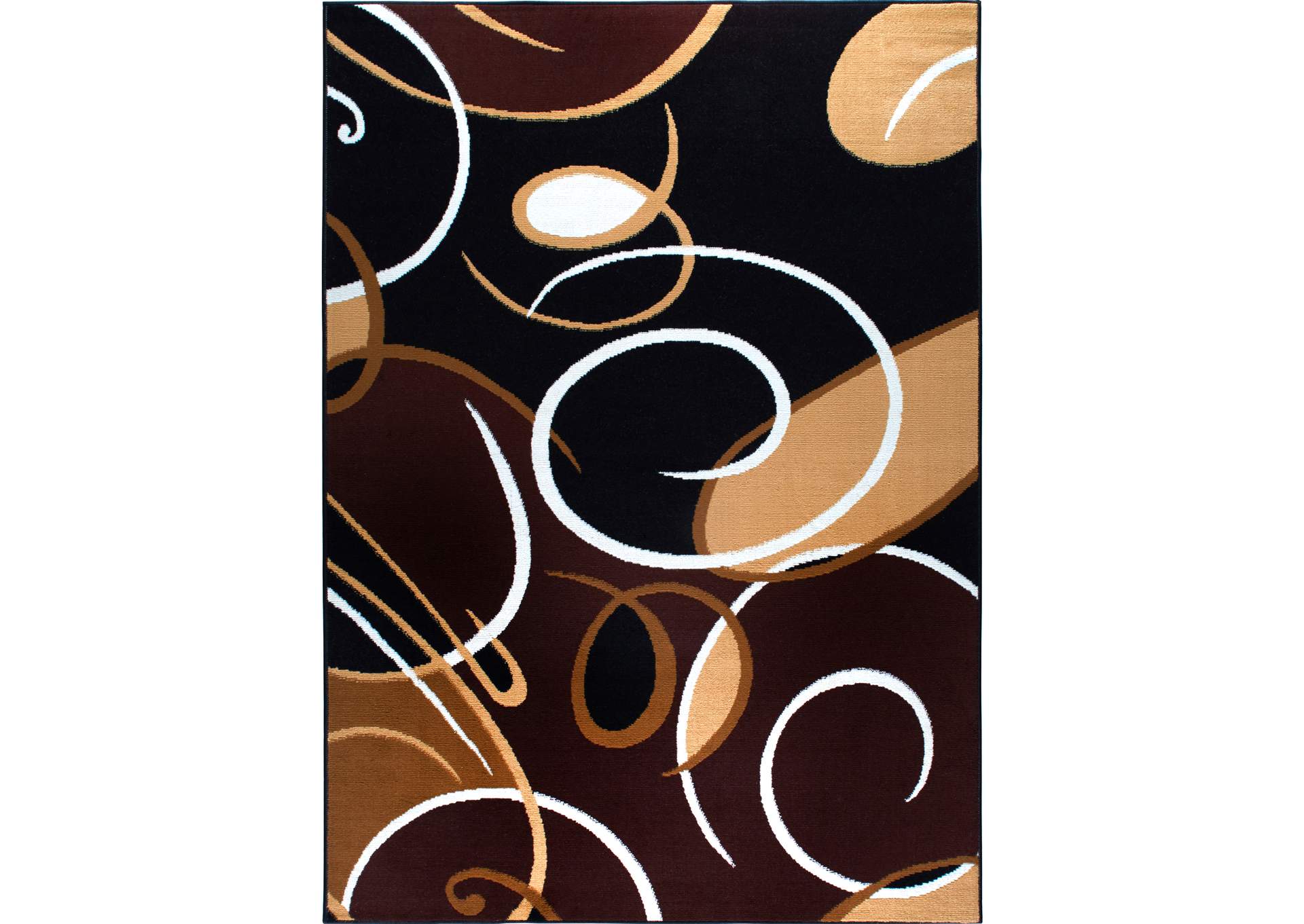 Premium Loire Area Rug Black/Beige, 21"X35",Home Dynamix