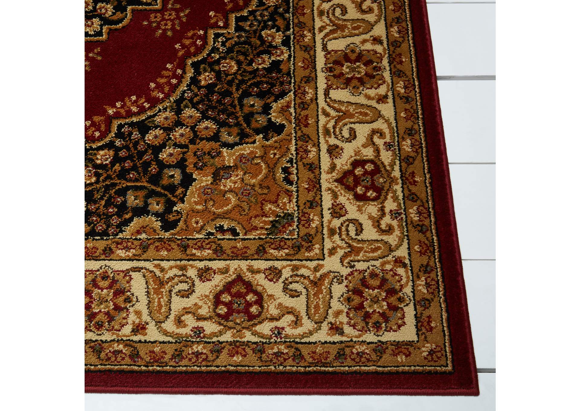 Royalty Tansy Red-Ivory Area Rug,Home Dynamix