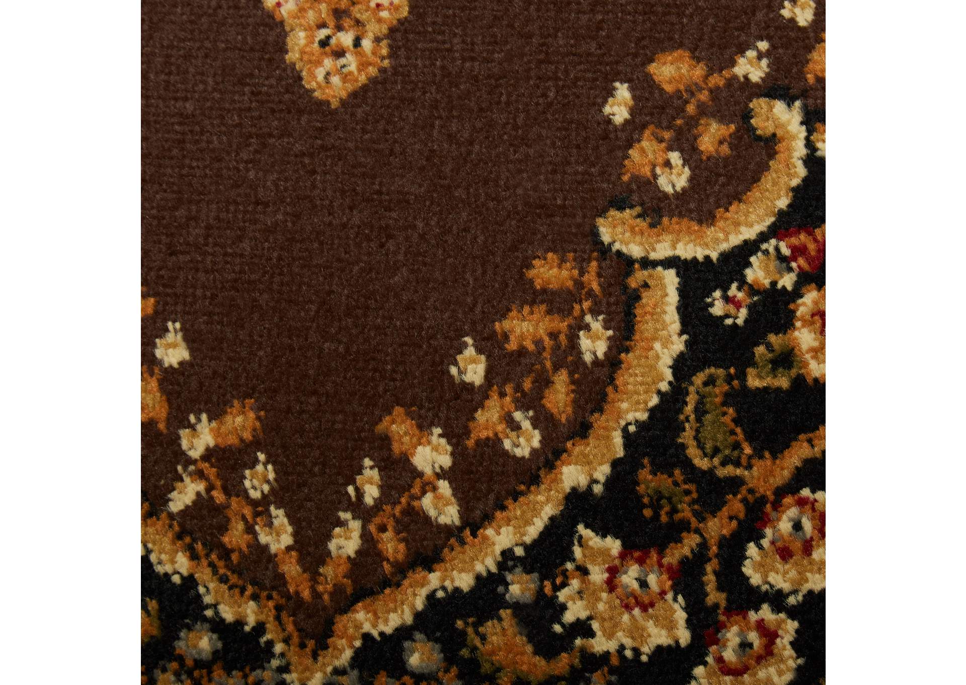Royalty Tansy Area Rug Brown/Ivory, 1'9"x7'2",Home Dynamix