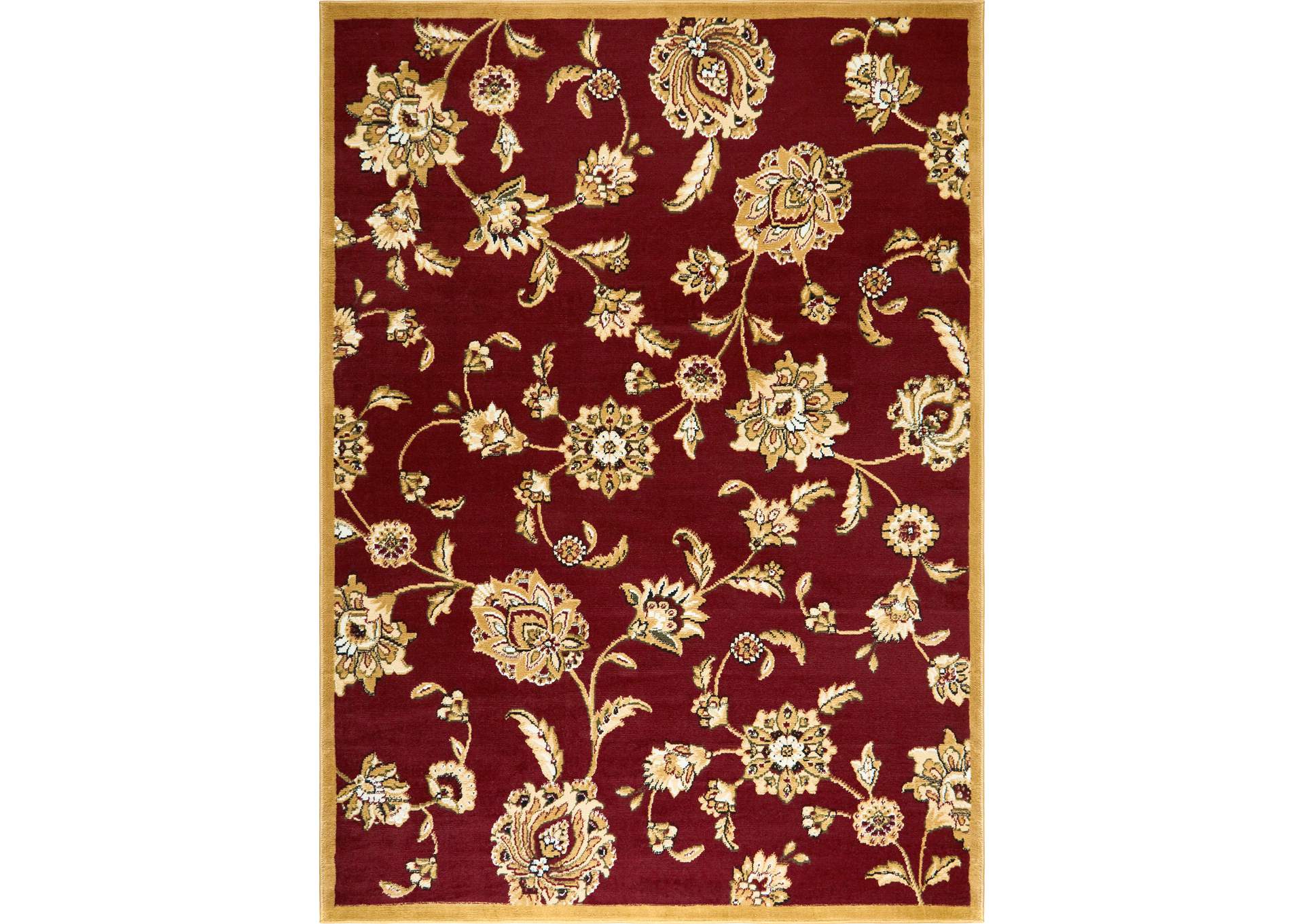 Optimum Malin Area Rug Red/Beige, 5'2"x7'2",Home Dynamix