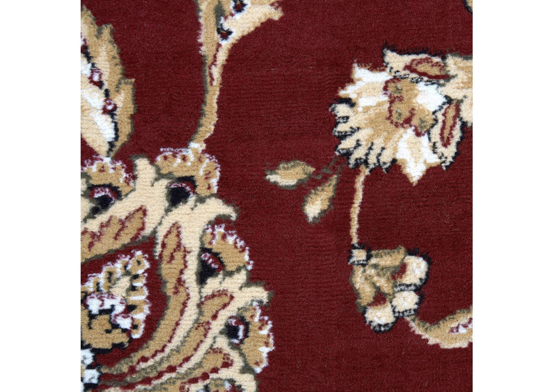 Optimum Malin Area Rug Red/Beige, 5'2"x7'2",Home Dynamix