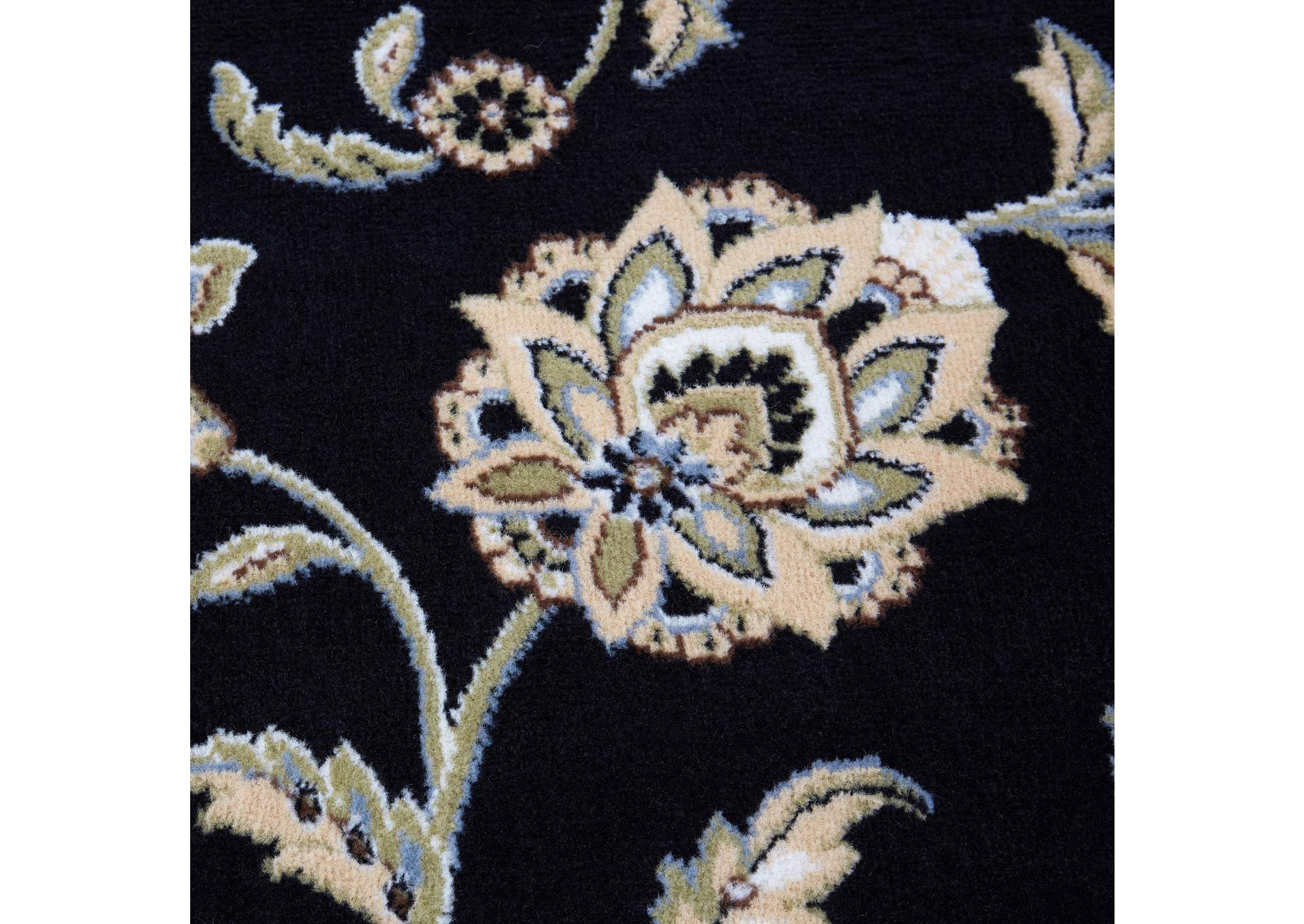 Optimum Malin Area Rug Black/Beige, 5'2"x7'2",Home Dynamix