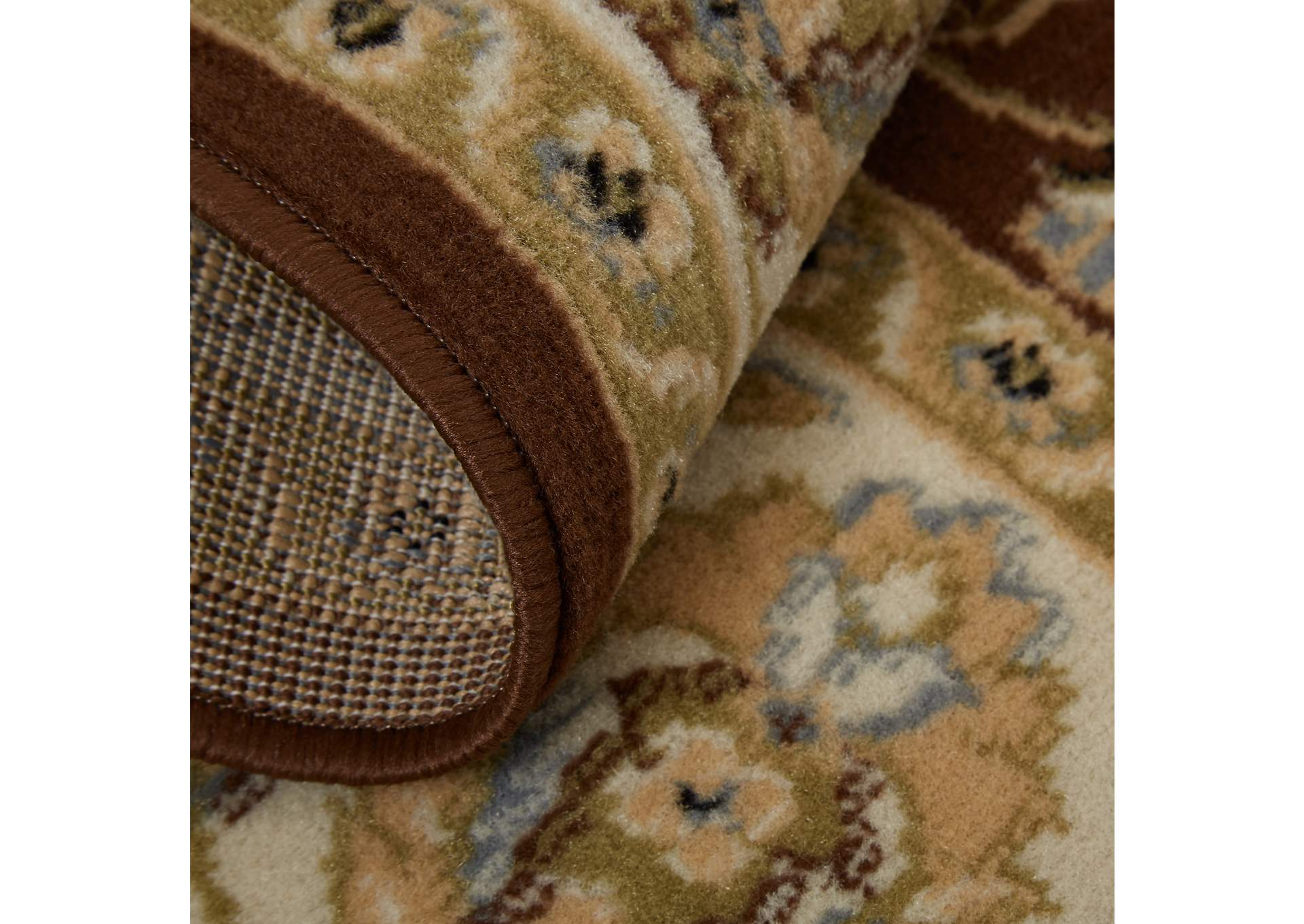Optimum Maoz Area Rug Brown/Ivory, 5'2"x7'2",Home Dynamix