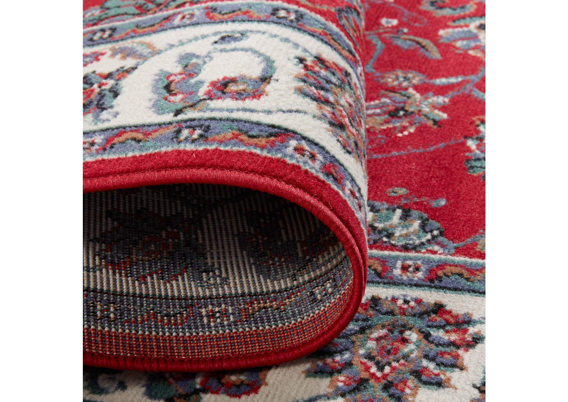 Ariana Badah Area Rug Red/Ivory, 3 Piece Set,Home Dynamix