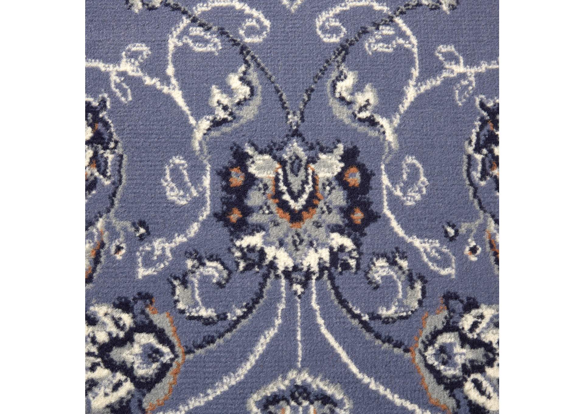 Ariana Badah Area Rug Blue/Ivory, 3 Piece Set,Home Dynamix