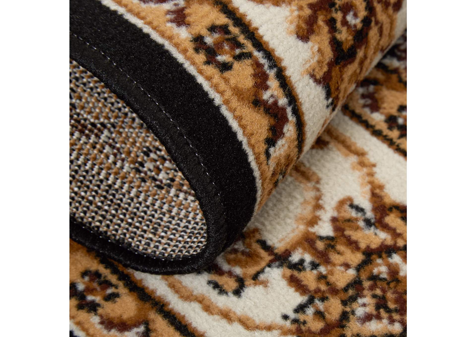 Ariana Badah Area Rug Black/Ivory, 3 Piece Set,Home Dynamix