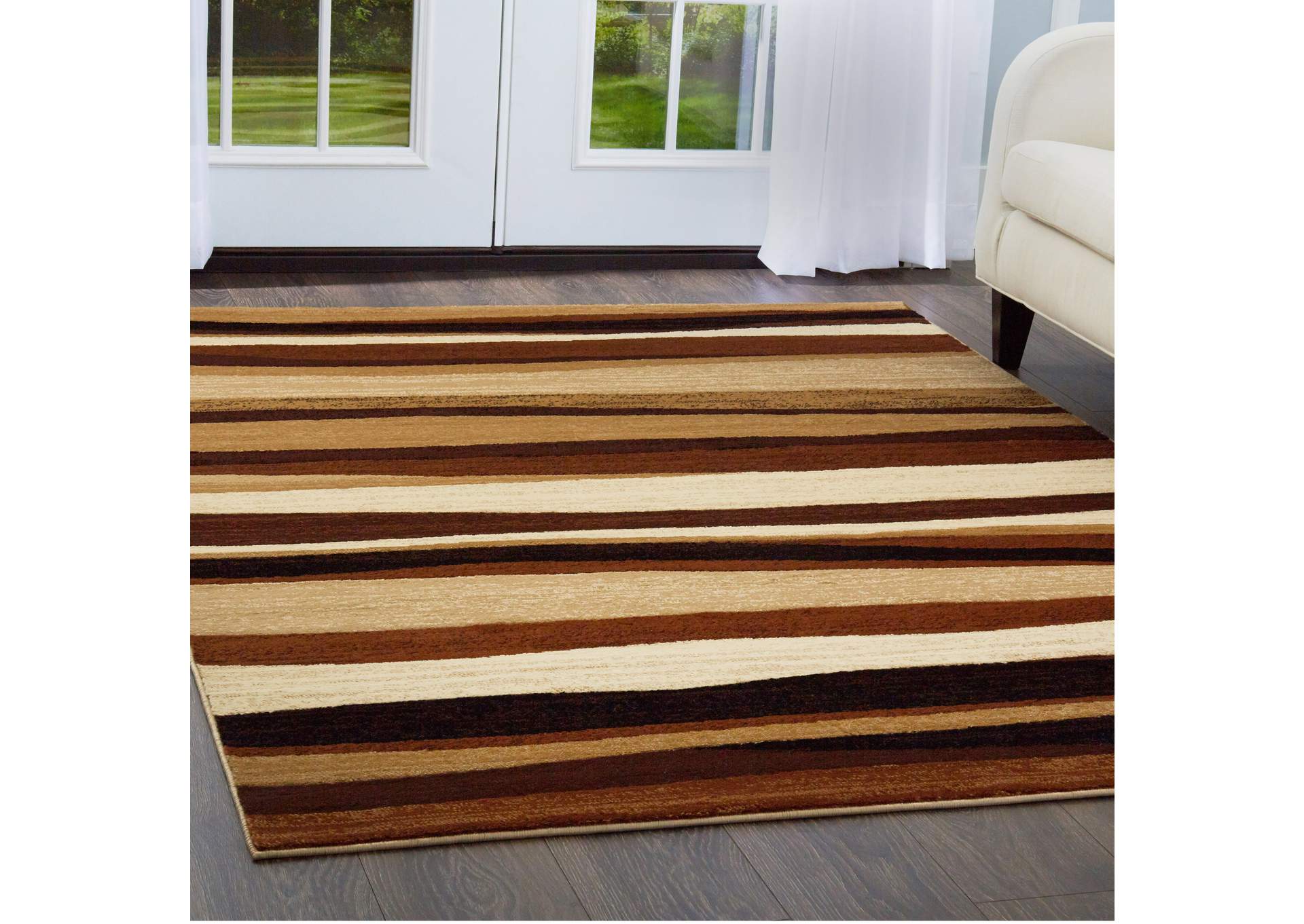 Tribeca Jayden Area Rug Brown/Beige, 1'9"x7'2",Home Dynamix