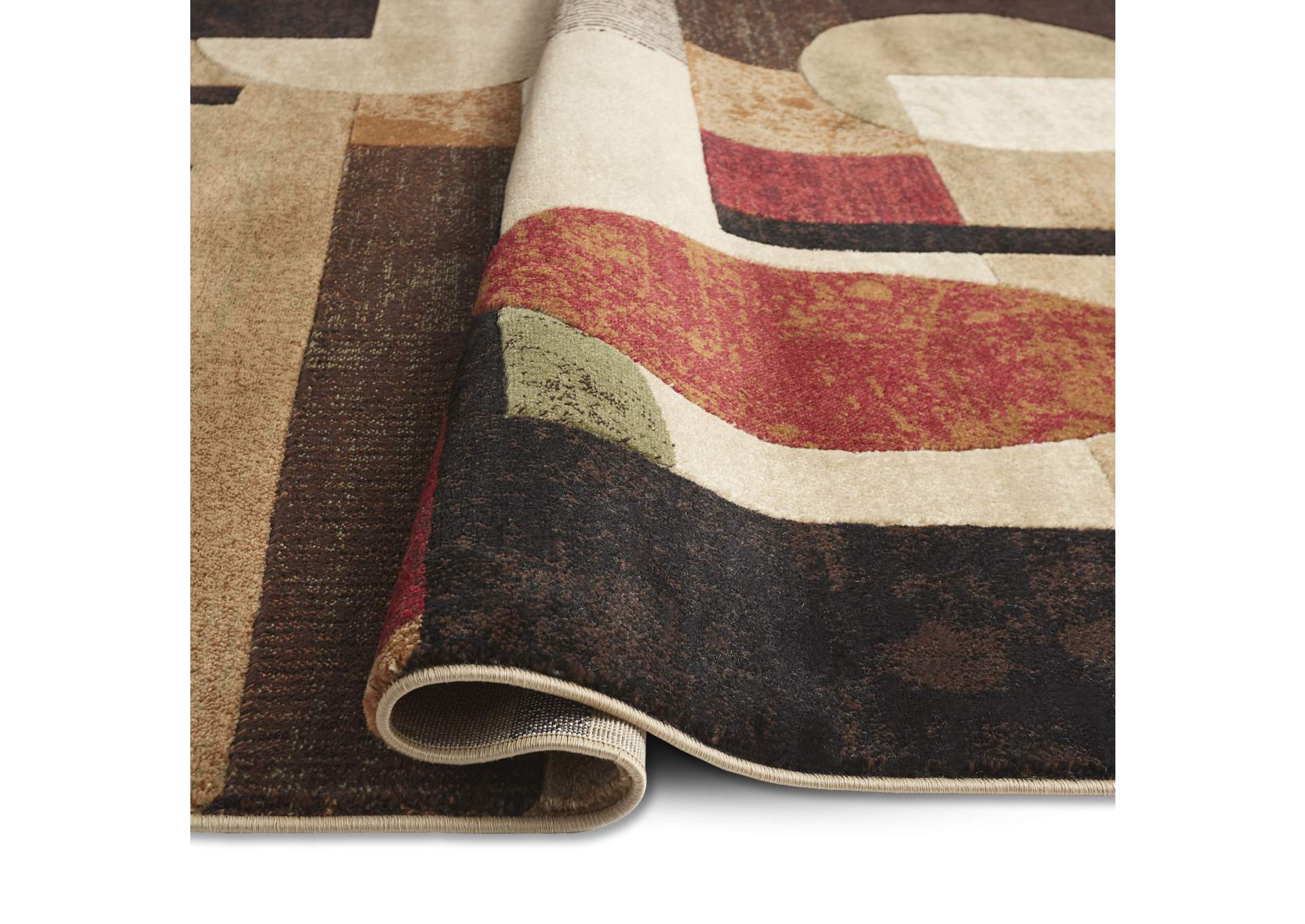 Tribeca Jasmine Area Rug Beige/Brown, 18.9"x31.5",Home Dynamix