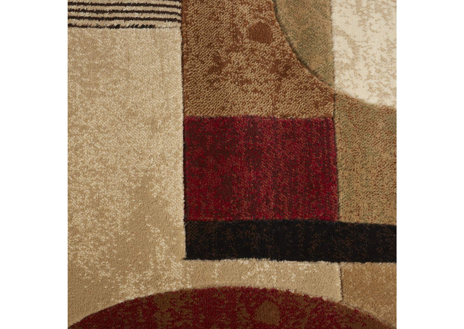 Tribeca Jasmine Area Rug Beige/Brown, 18.9"x31.5",Home Dynamix