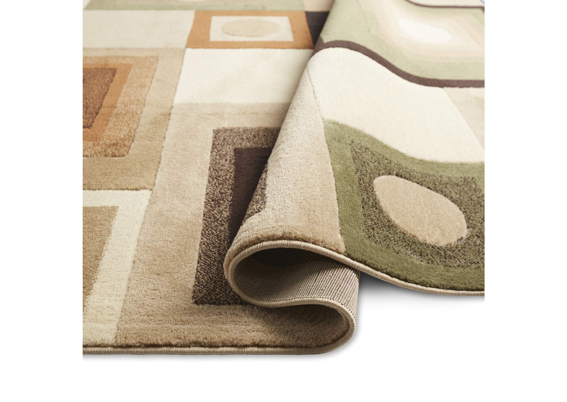 Tribeca Adella Area Rug Brown/Green, 18.9"x31.5",Home Dynamix
