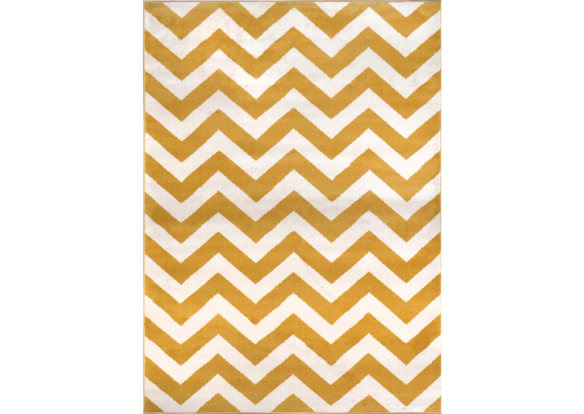 Tremont Chevron Area Rug Yellow/Ivory, 7'10"x10'5",Home Dynamix