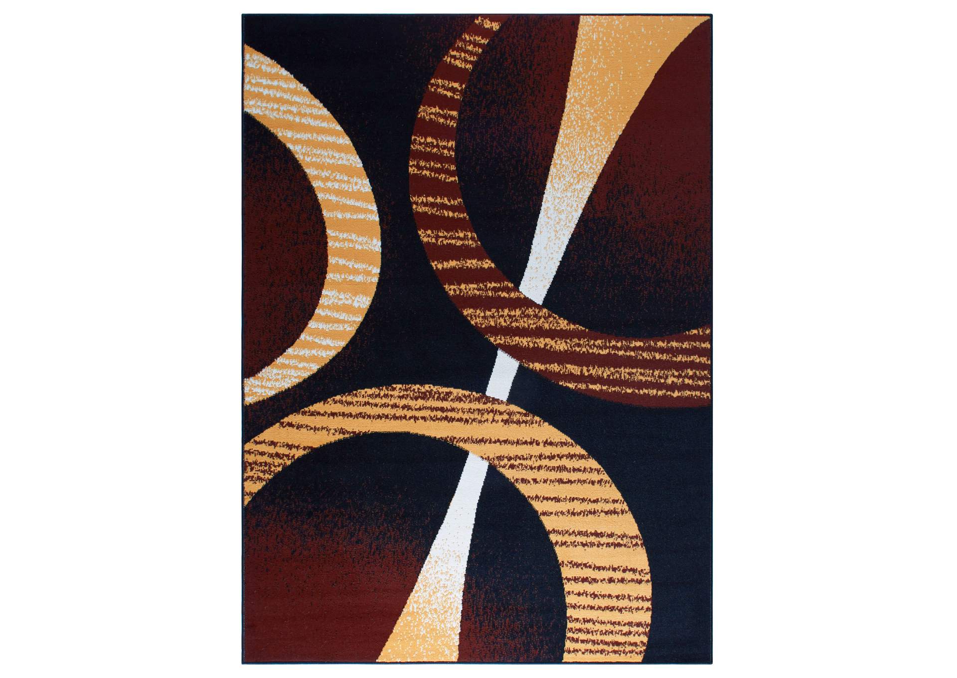 Premium Indus Area Rug Black/Brown, 21"x35",Home Dynamix
