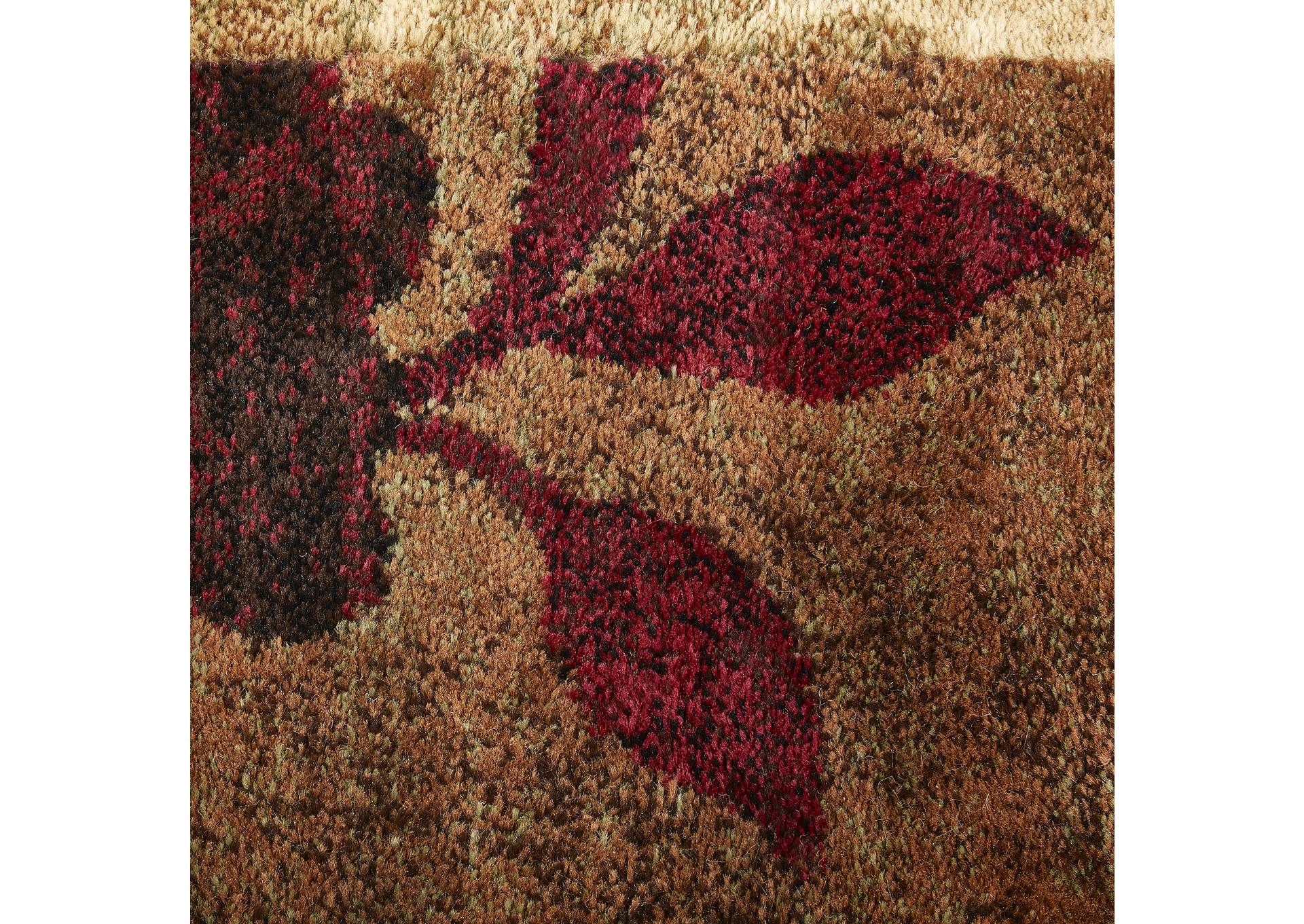 Tribeca Amelia Area Rug Beige/Brown, 7'10" Round,Home Dynamix