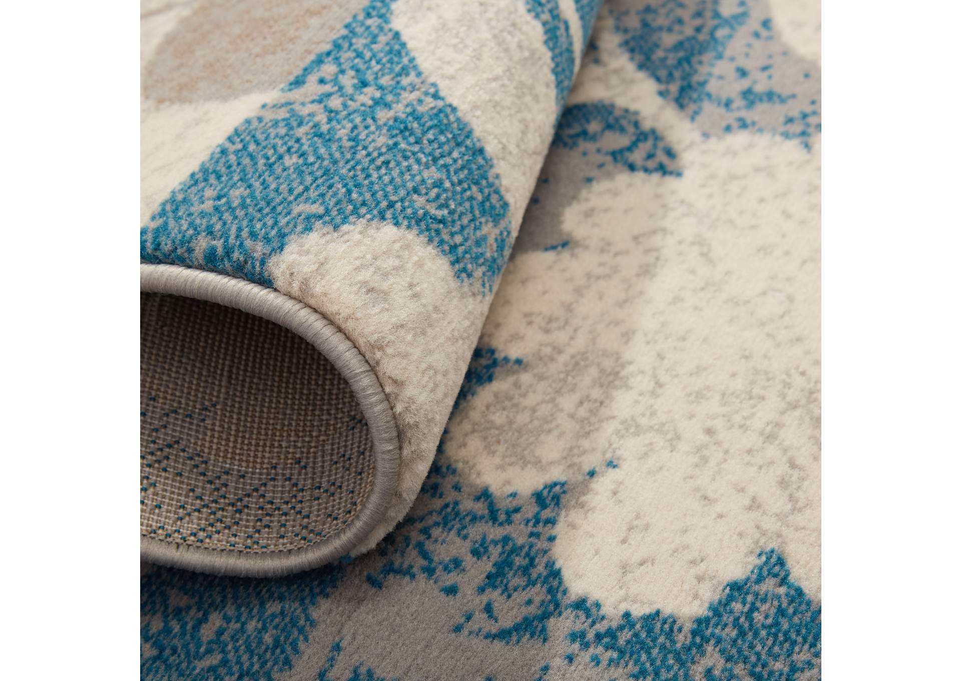 Tremont Hillsboro Area Rug Beige/Blue, 21"x35",Home Dynamix