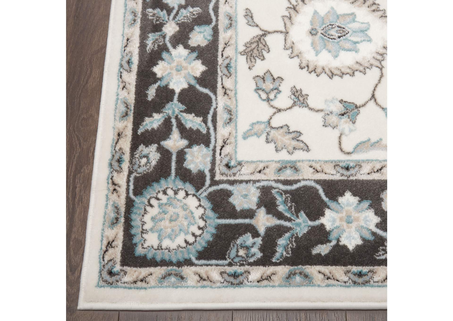 Oxford Huron Area Rug Cream/Gray, 5'2"x7'2",Home Dynamix