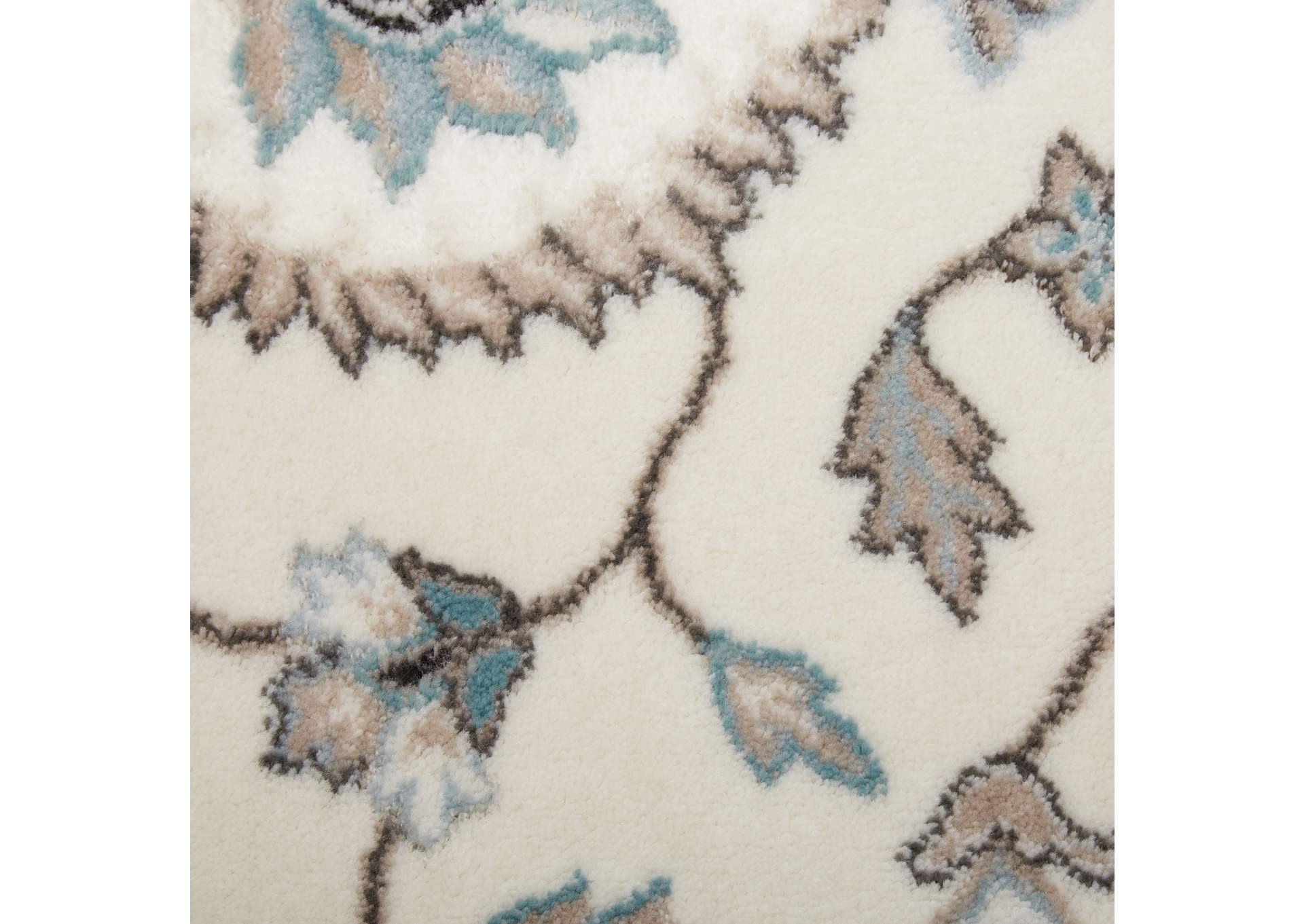 Oxford Huron Area Rug Cream/Gray, 5'2"x7'2",Home Dynamix