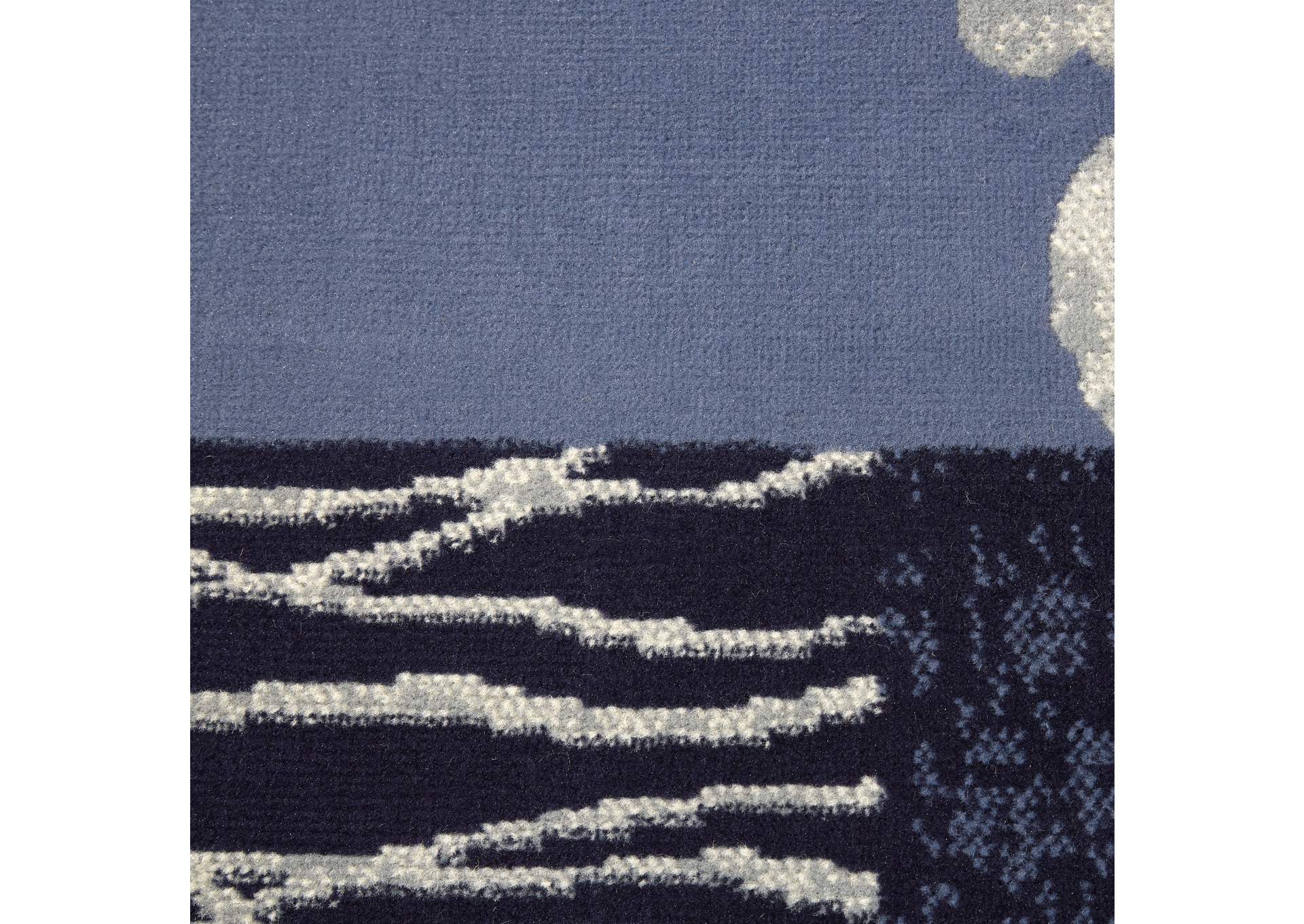 Ariana Galil Area Rug Blue/Navy Blue, 3 Piece Set,Home Dynamix