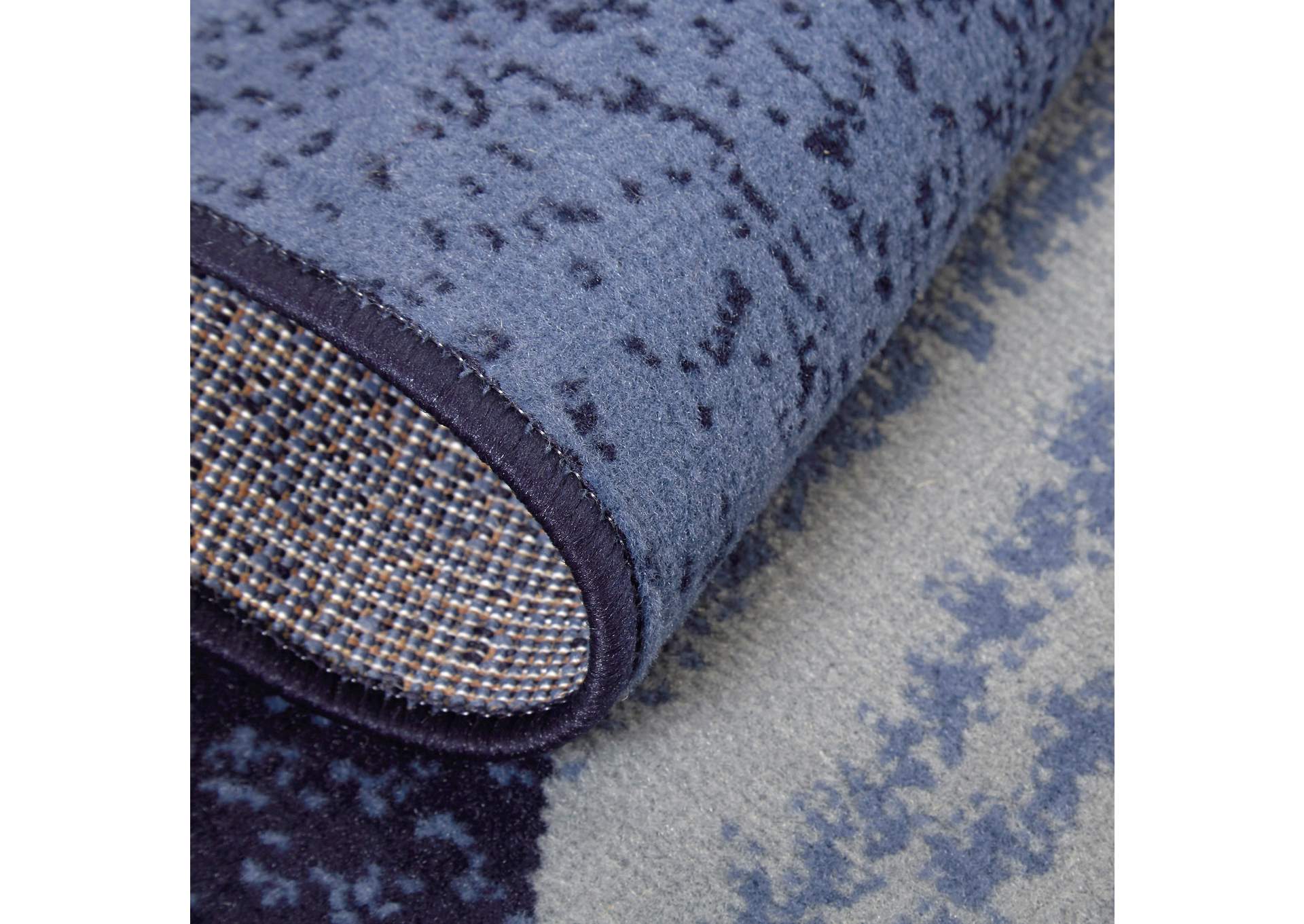 Ariana Arcata Area Rug Navy Blue/Gray, 3 Piece Set,Home Dynamix