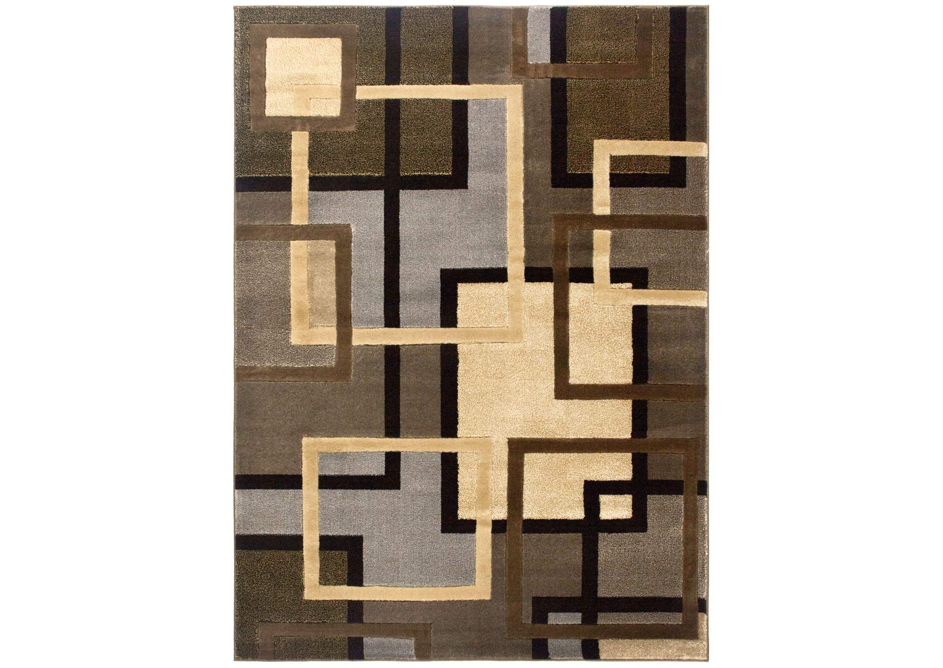 Tribeca Greene Area Rug Beige/Brown, 39"x55",Home Dynamix