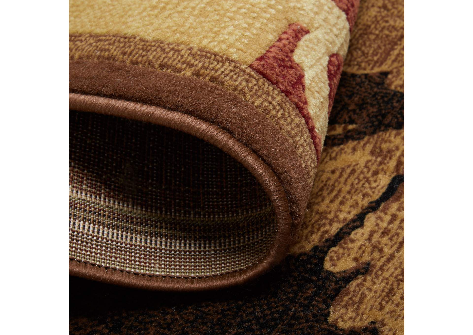 Catalina Pierre Area Rug Brown/Red, 19.6"x31.5",Home Dynamix