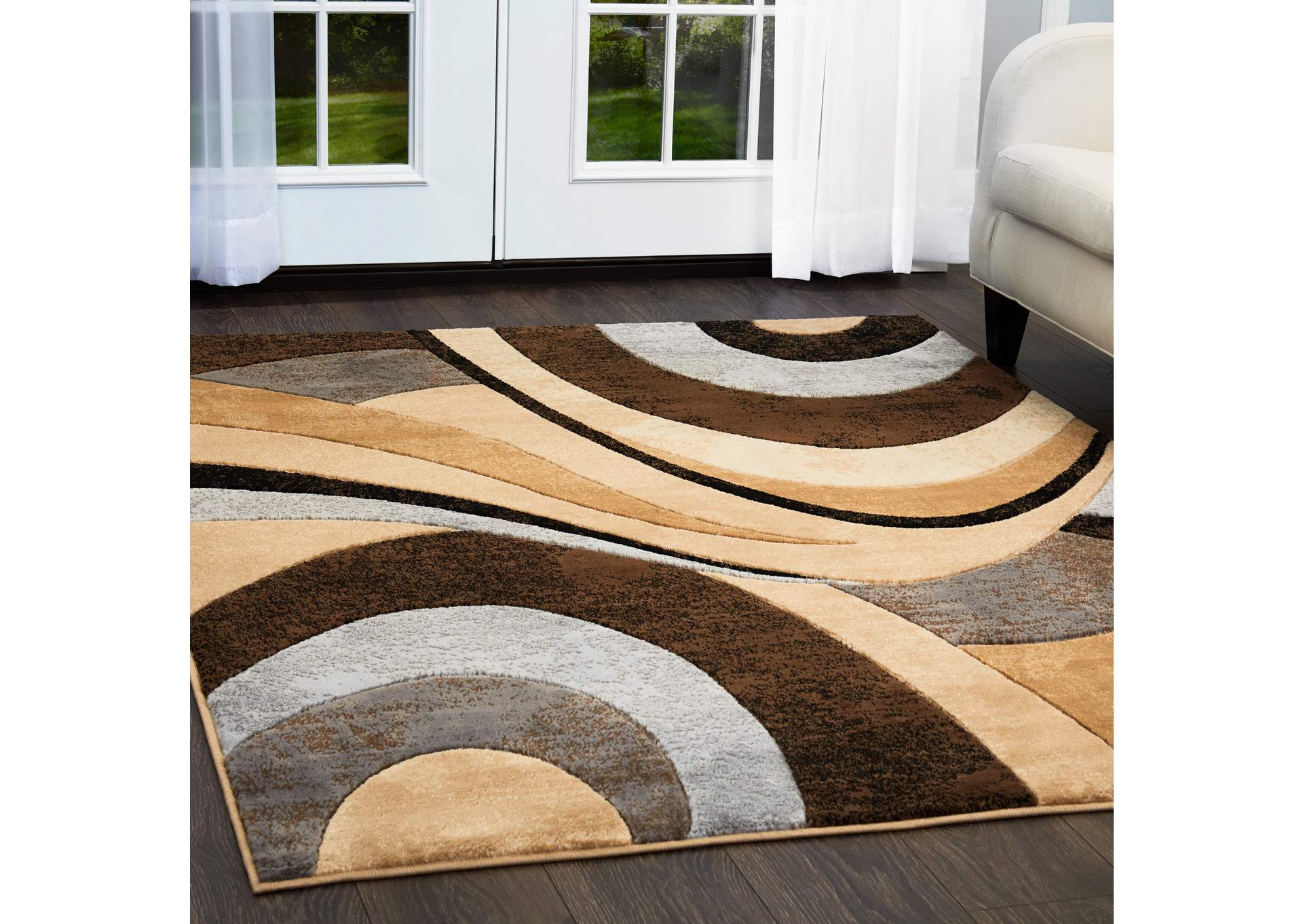 Tribeca Slade Area Rug Brown/Gray, 3 Piece Set,Home Dynamix