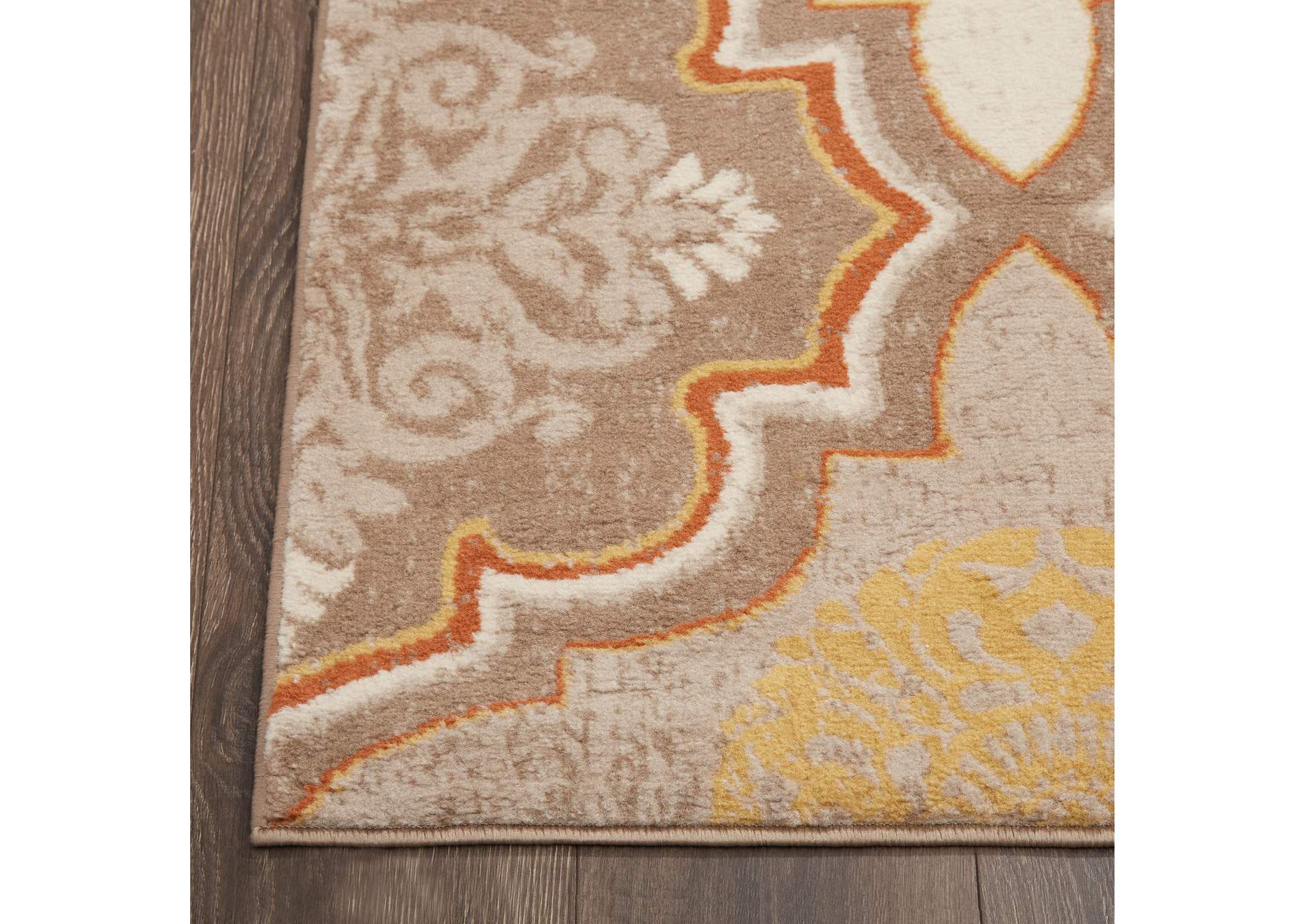 Tremont Willow Taupe-Orange Area Rug,Home Dynamix