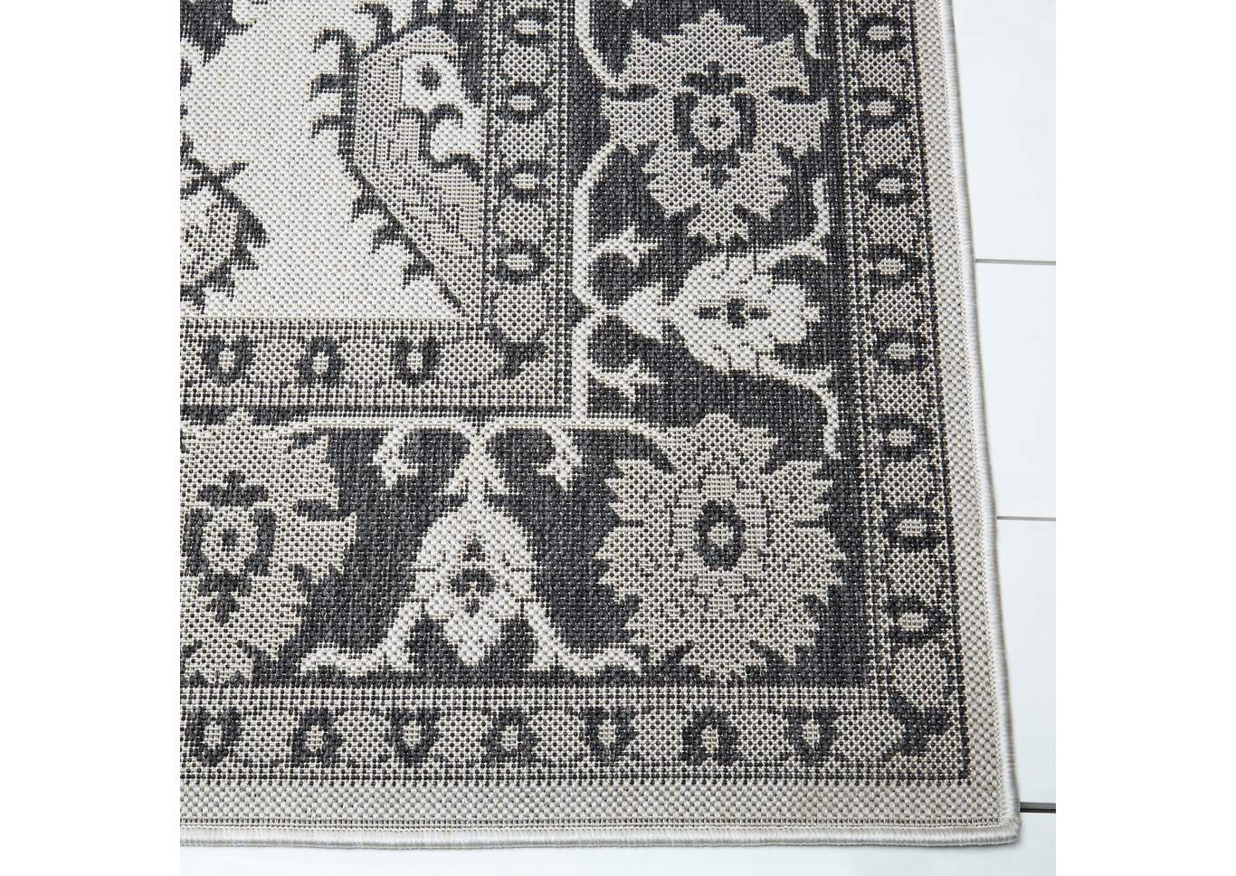 Patio Country Ayana Gray-Black Area Rug,Home Dynamix