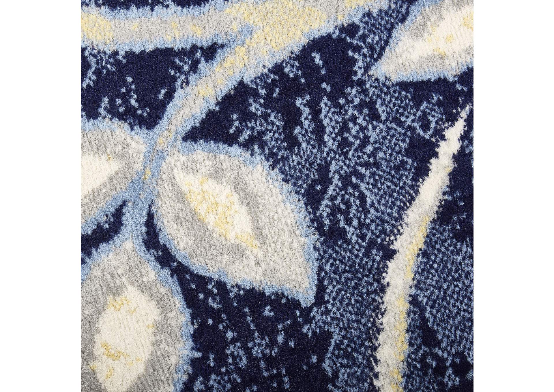 Tremont Teaneck Area Rug Navy Blue/Gray, 7'10" Round,Home Dynamix