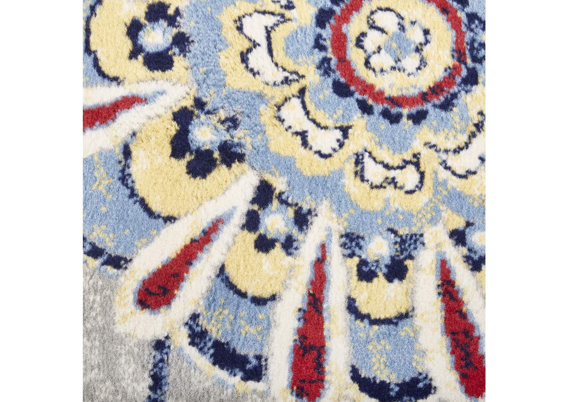 Tremont Teaneck Area Rug Ivory/Navy Blue, 7'10" Round,Home Dynamix