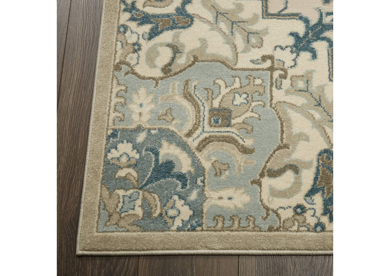 Chandler Primrose Ivory-Blue Area Rug,Home Dynamix