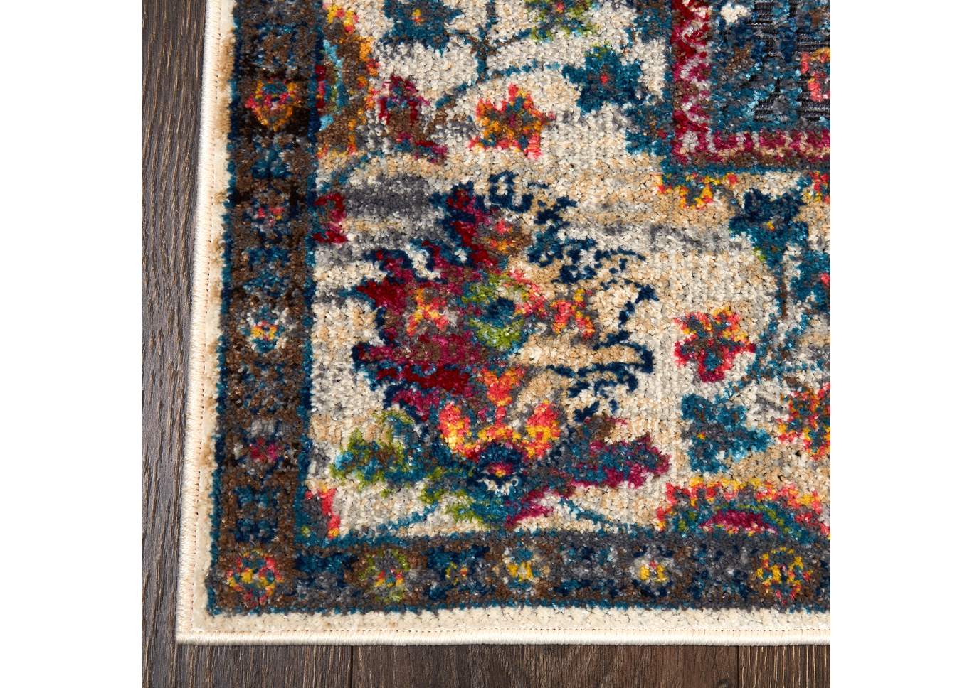 Fiesta Toledo Dark Gray- Ivory Area Rug,Home Dynamix