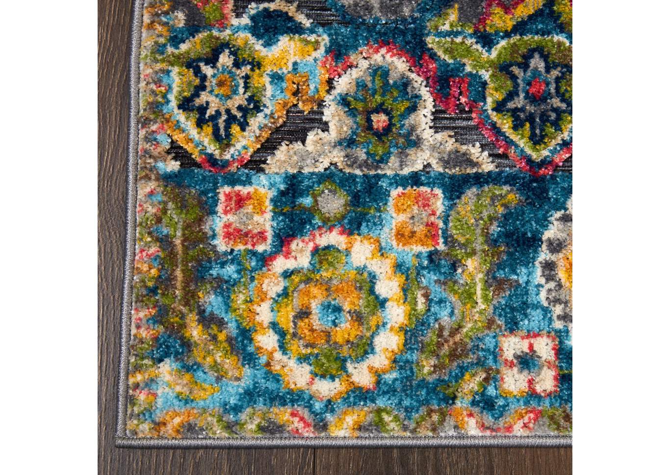 Fiesta Valencia Dark Gray Multi Area Rug,Home Dynamix