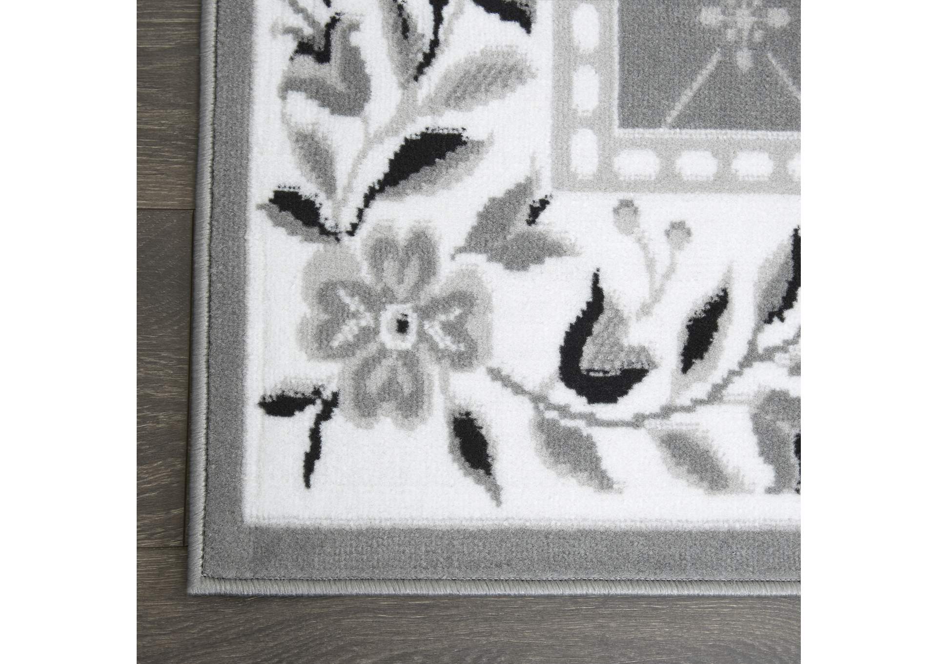 Premium Aydin Gray-Ivory Area Rug,Home Dynamix
