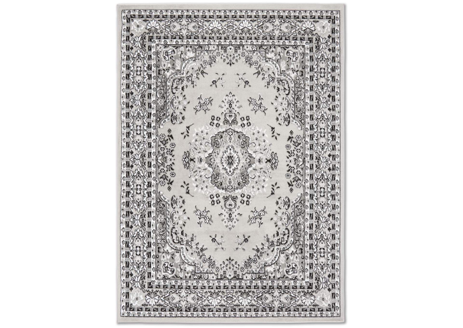 Premium Sakarya Area Rug Gray/Ivory, 21"x35",Home Dynamix