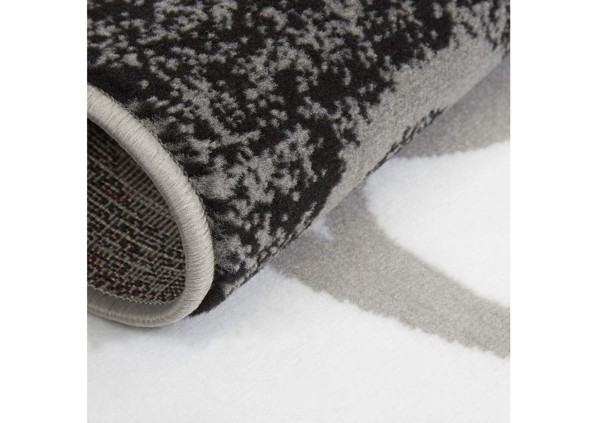 Tremont Lane Frizzle Area Rug Gray/White, 5'2"x7'2",Home Dynamix