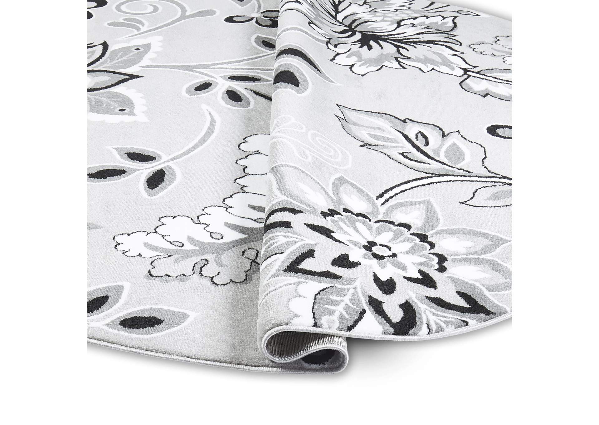 Tremont Lane Azria Area Rug Gray/White, 7'10" Round,Home Dynamix