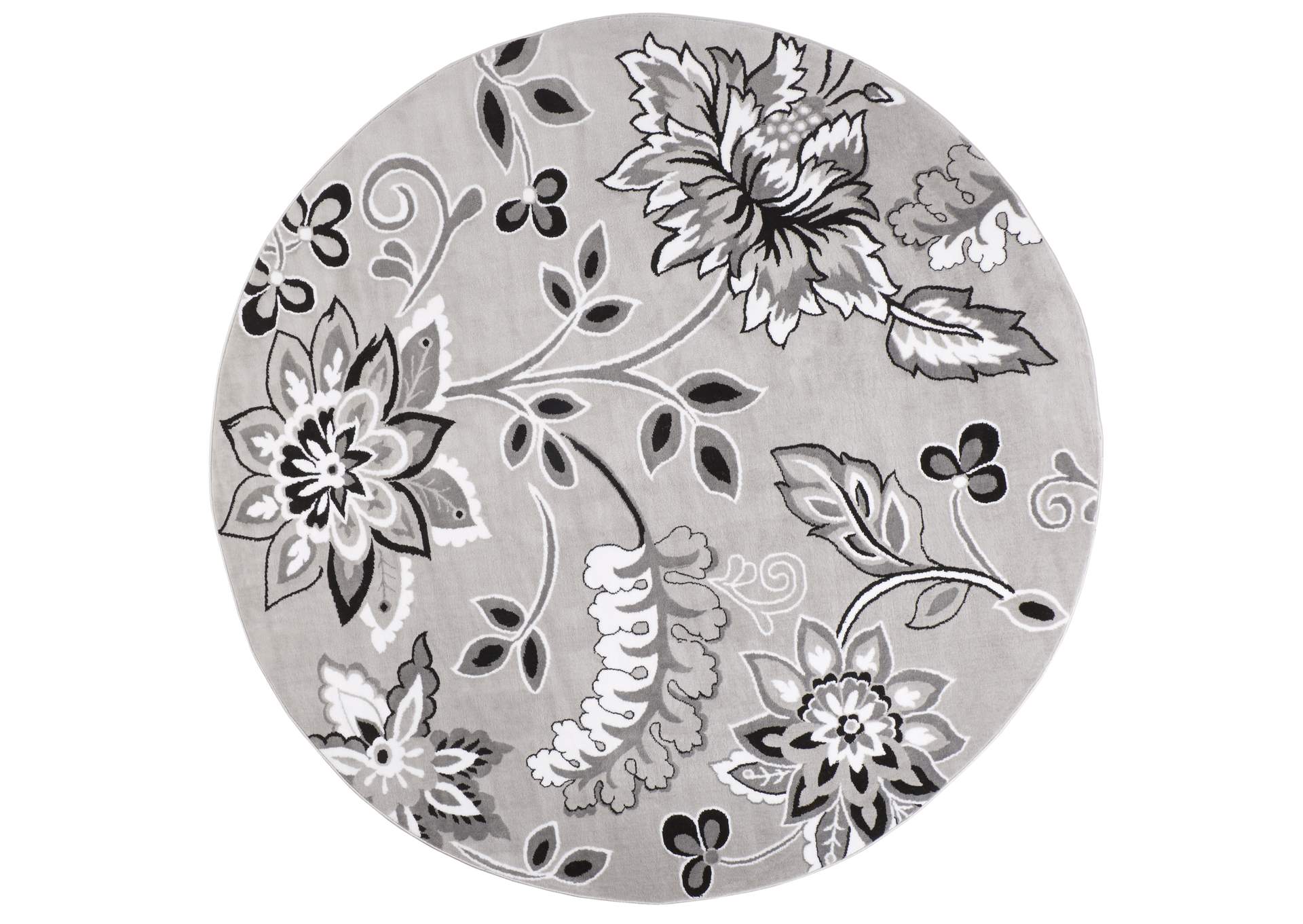 Tremont Lane Azria Area Rug Gray/White, 7'10" Round,Home Dynamix