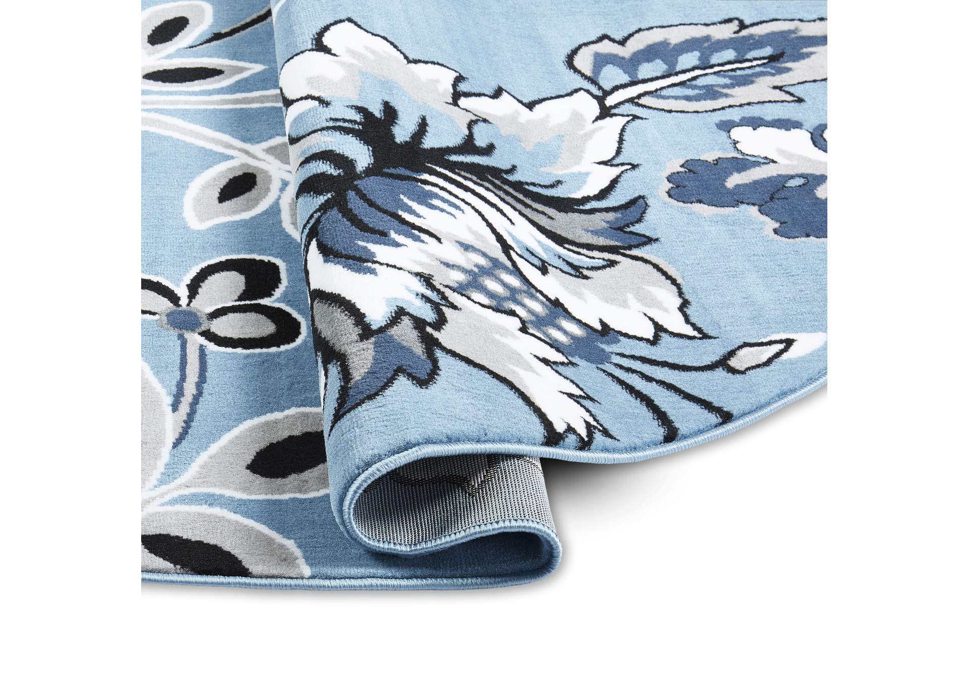 Tremont Lane Azria Area Rug Blue/Gray, 7'10" Round,Home Dynamix