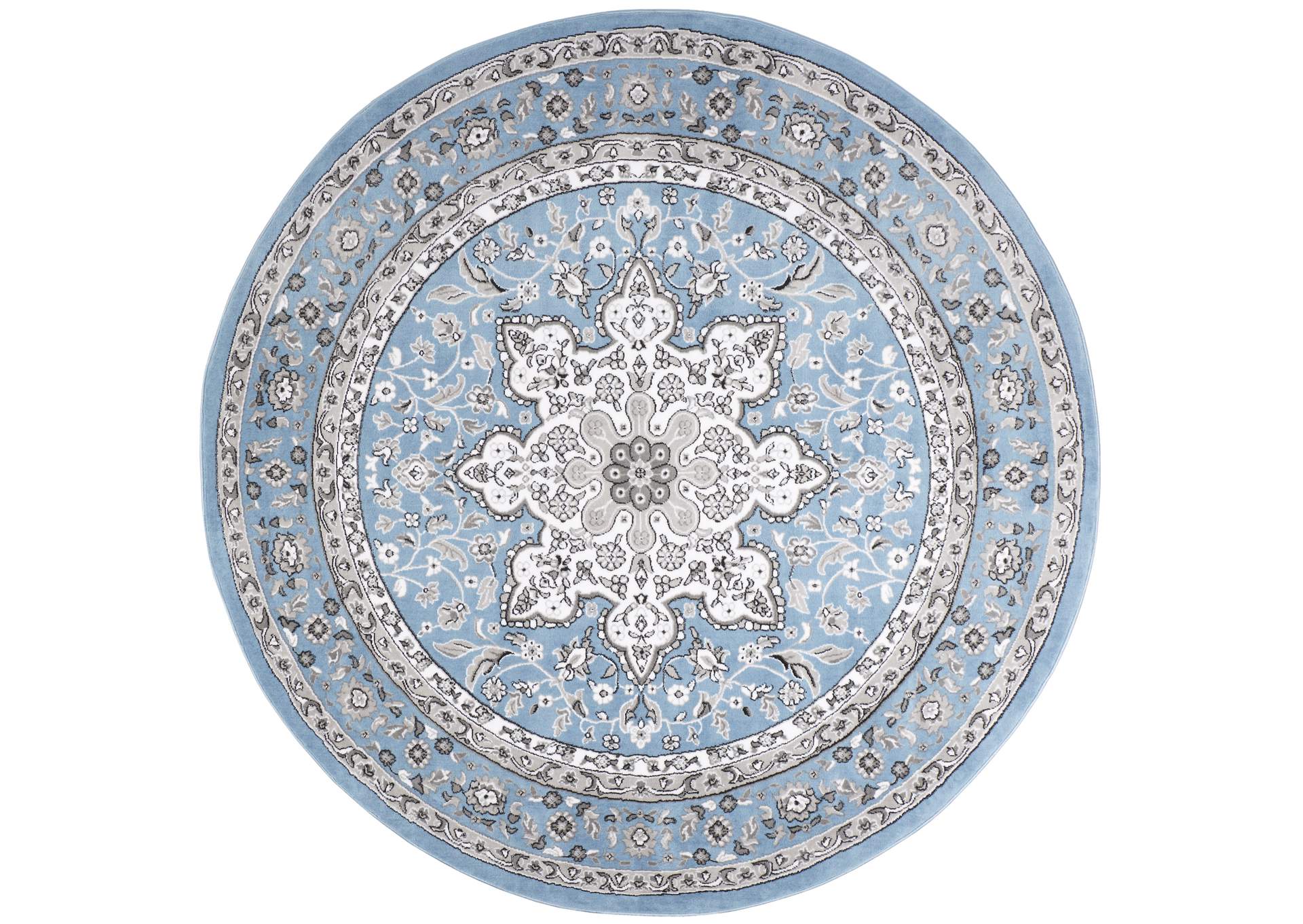 Tremont Lane Persia Area Rug Blue/Gray, 7'10" Round,Home Dynamix