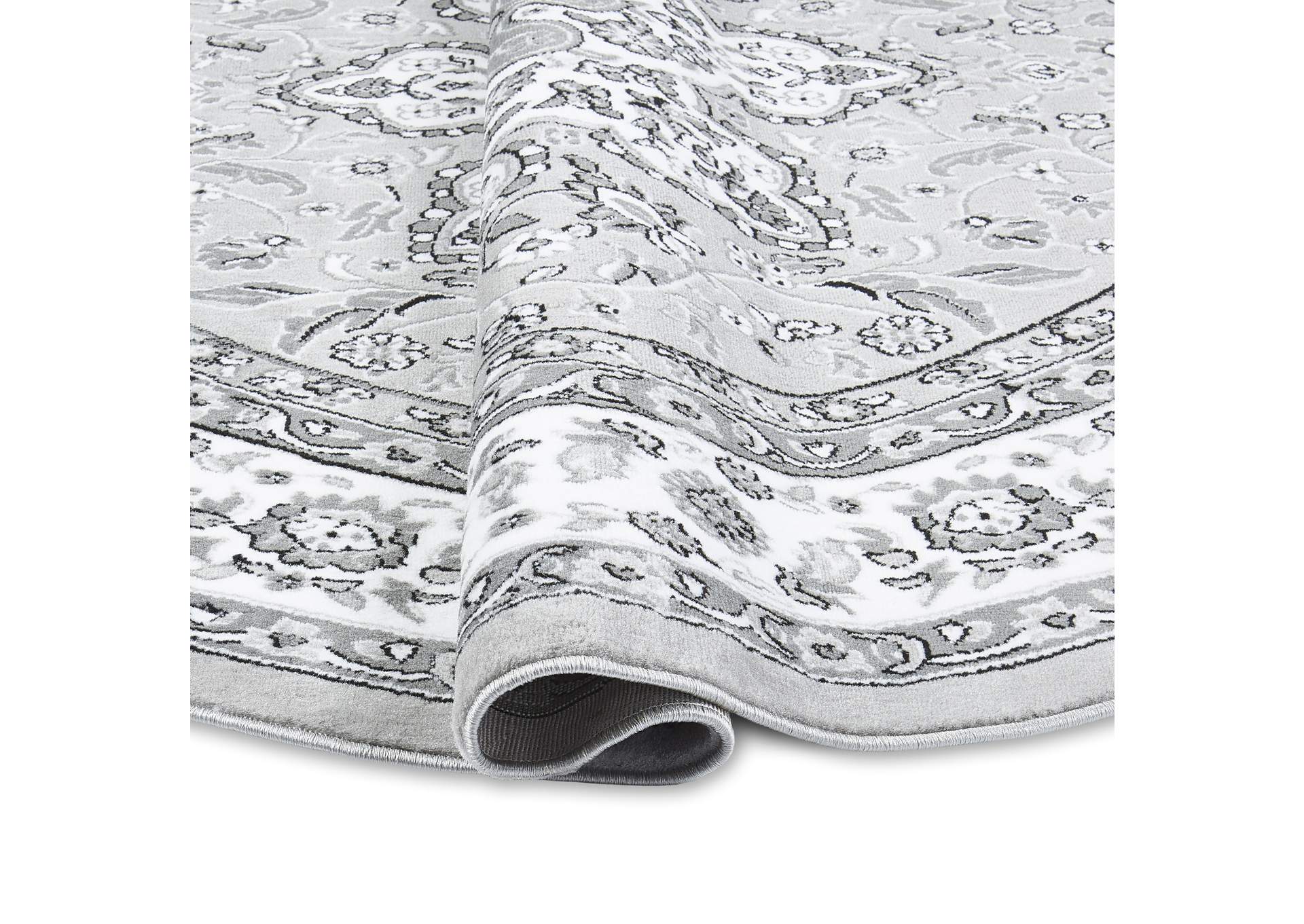 Tremont Lane Persia Area Rug Gray/Ivory, 7'10" Round,Home Dynamix