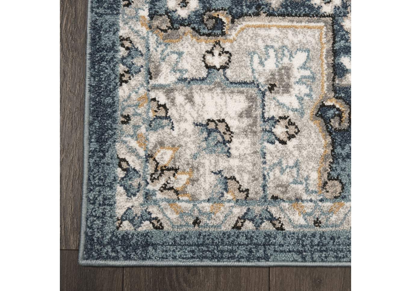 Riviera Lazlo Ivory-Blue Area Rug,Home Dynamix