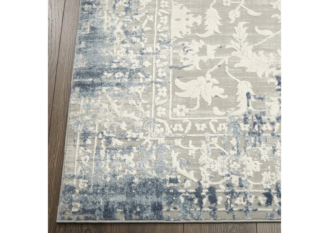 Palmyra Piet Soft Blue Area Rug,Home Dynamix