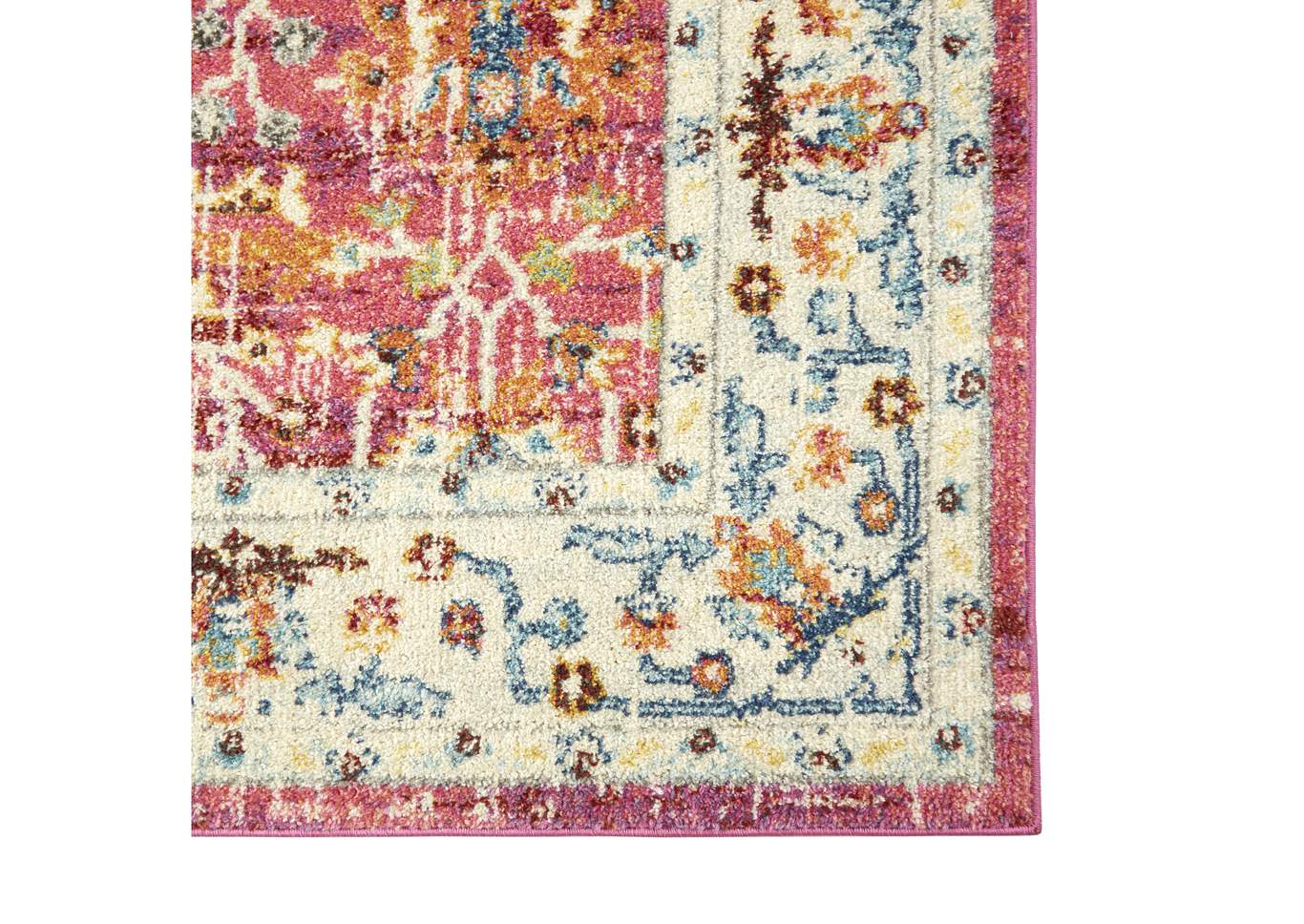 Bella Amelia Pink-Ivory Area Rug,Home Dynamix