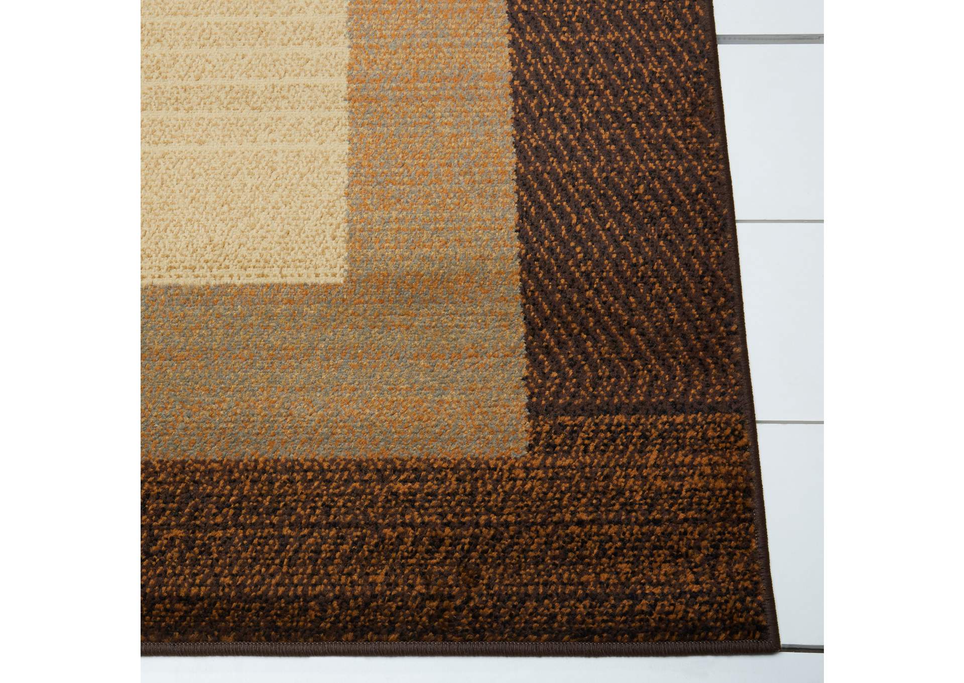 Royalty Clover Brown-Blue Area Rug,Home Dynamix