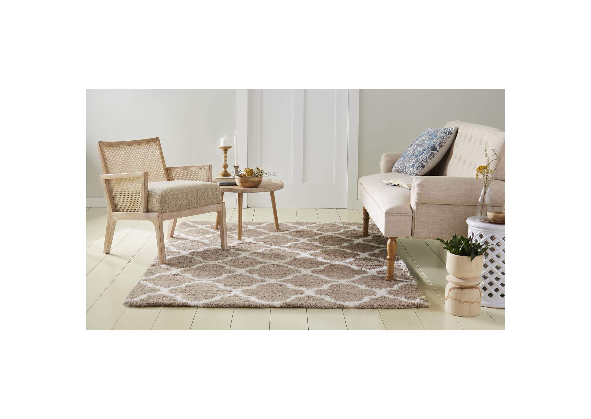 Ventura Roslin Area Rug Beige/Ivory, 3'11"x5'10",Home Dynamix