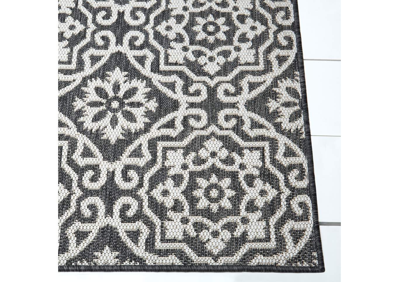 Patio Country Danica Black-Gray Area Rug,Home Dynamix