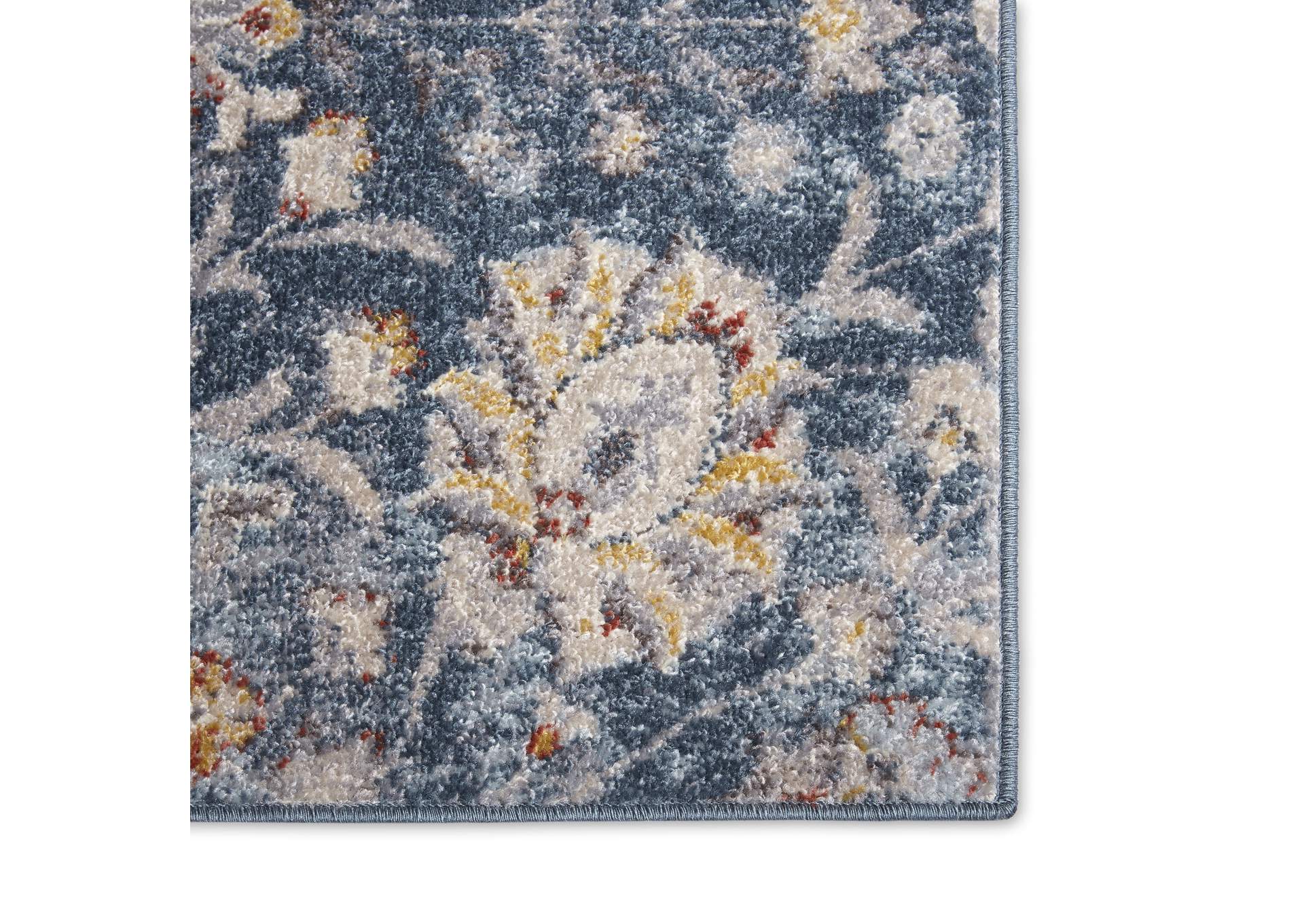 Venice Flore Blue Area Rug,Home Dynamix