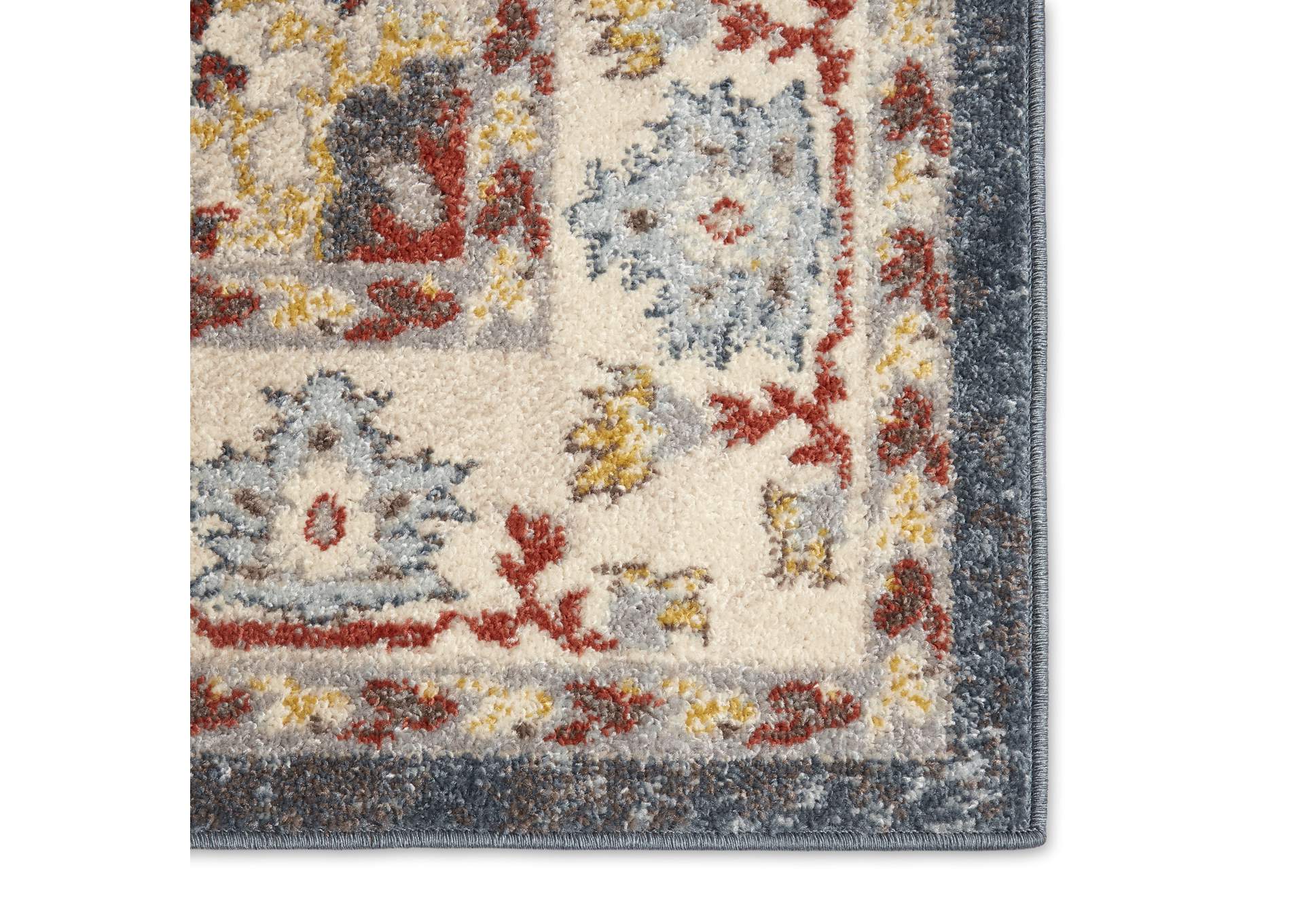 Venice Loreta Area Rug Blue/Ivory, 20"x31",Home Dynamix