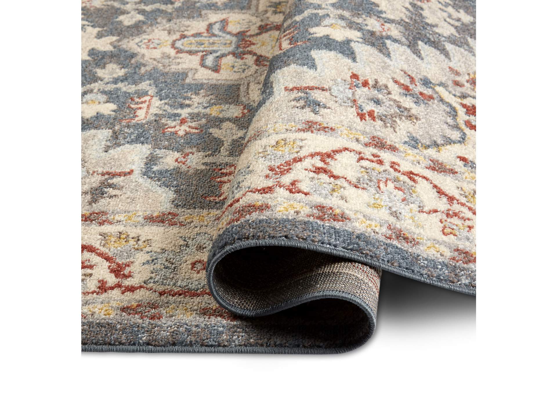 Venice Loreta Area Rug Blue/Ivory, 20"x31",Home Dynamix